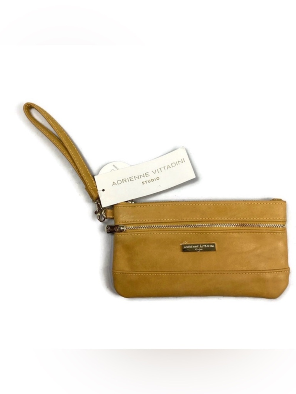 Adrienne Vittadini 2 Zip Pocket RFID Protection Wristlet purse New with issue